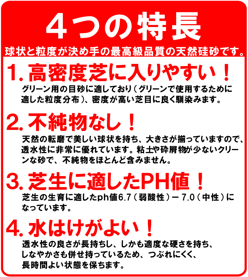 洗砂】グリーンづくりにコレがいい！バロネス 芝生の目砂・床砂 10kg入り（6.7リットルサイズ）×1袋 芝生のことならバロネスダイレクト