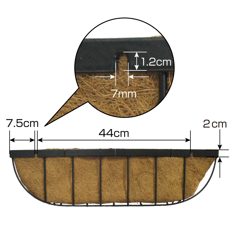 英国 ガードマン Gardman 壁掛けハンギングバスケット 60cm ヤシマット付き 壁掛けタイプ 芝生のことならバロネスダイレクト
