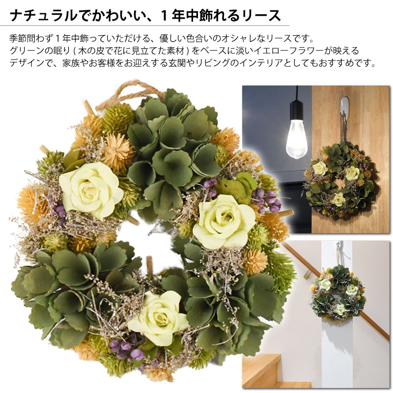 リース ナチュラル グリーン Sサイズ 直径約25cm ギフト リース 芝生のことならバロネスダイレクト リース ナチュラル グリーン Sサイズ 直径約25cm ギフト リース 芝生のことならバロネスダイレクト