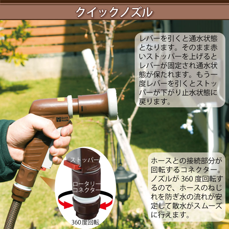 ジュノリール ブラウン 30m 散水 ホースリール 三洋化成 ホースリール 芝生のことならバロネスダイレクト