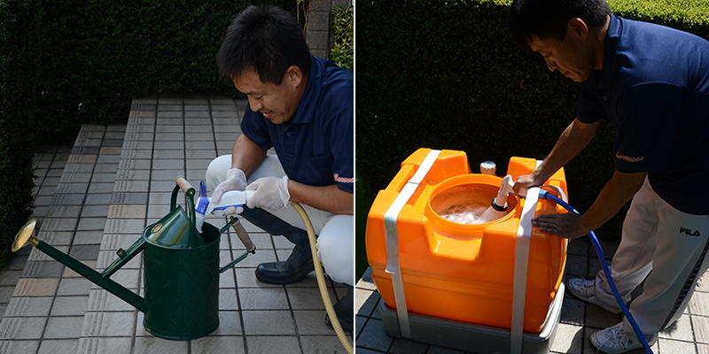 ジョウロorタンクどっち 殺菌剤 殺虫剤 液肥の散布のしかた 芝生のことならバロネスダイレクト
