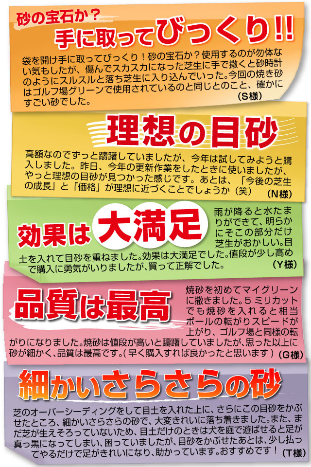 焼砂】グリーンづくりにコレがいい！バロネス 芝生の目砂・床砂 10kg入り（6.7リットルサイズ）×３袋セット【送料込】 目土・目砂・土壌改良資材 芝生 のことならバロネスダイレクト